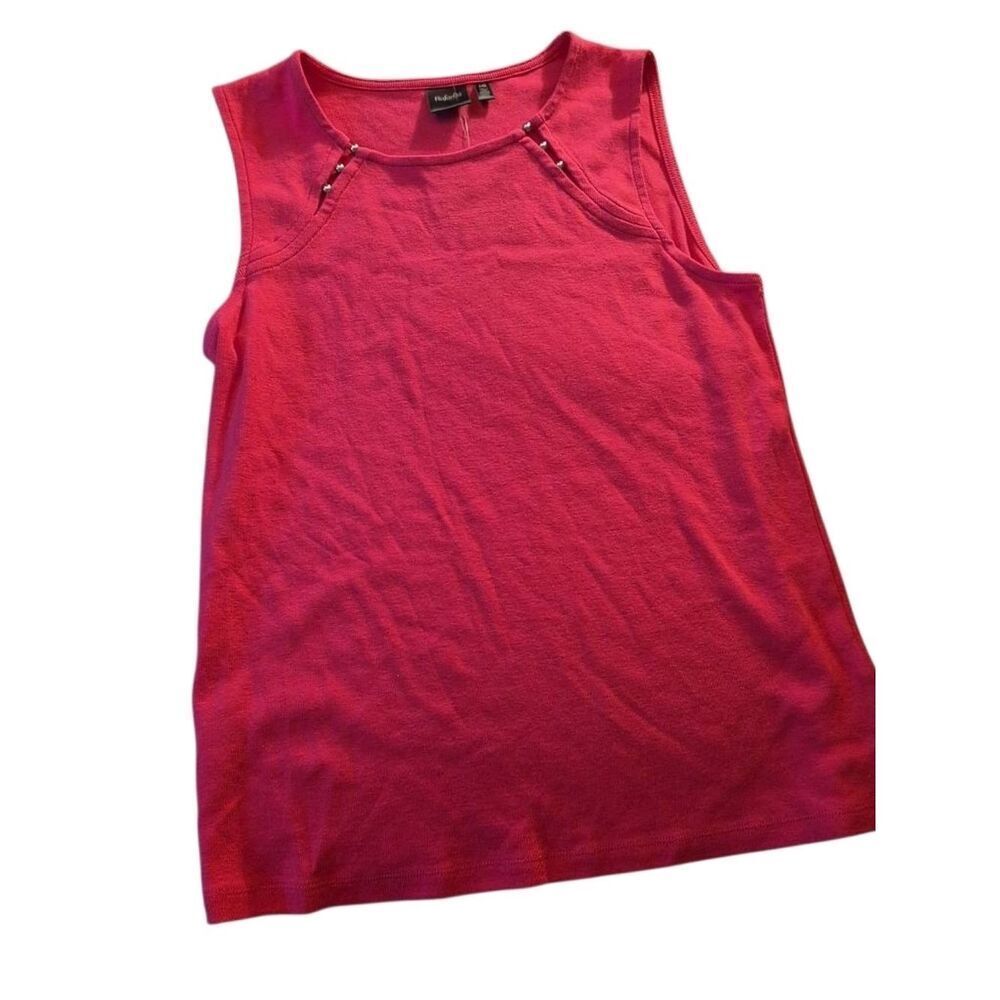Rafaella Sleeveless Pink Tank with Bead Detail (326)